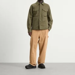 Moncler Roquille Brushed Cotton Shirt Jacket