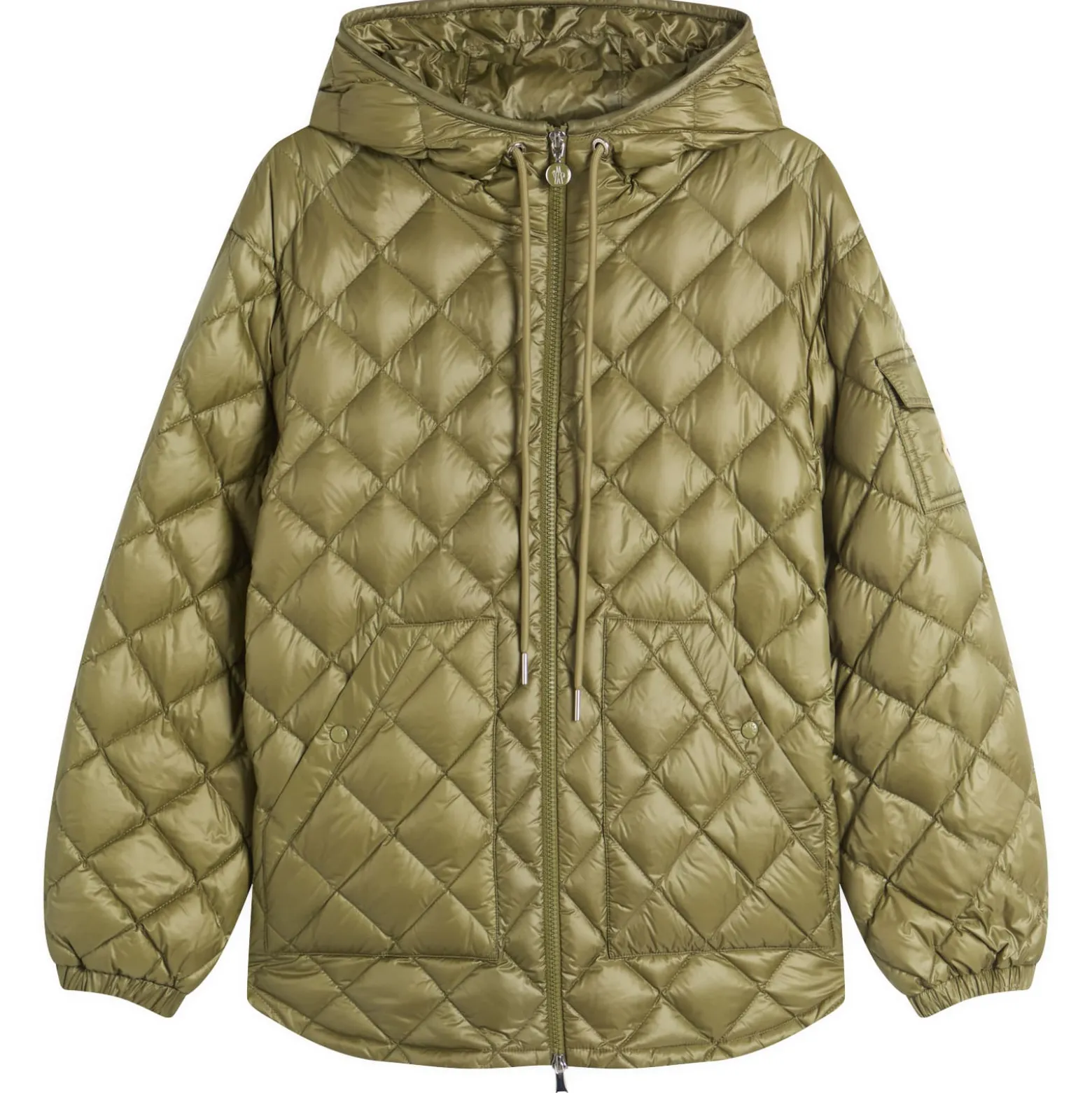 Moncler Shiny Quilted Hood Overshirt