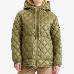 Moncler Shiny Quilted Hood Overshirt