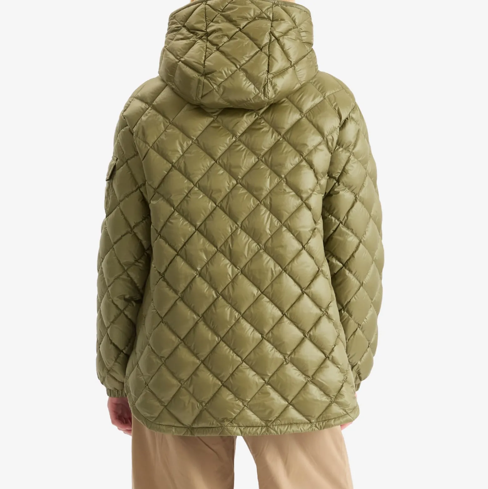 Moncler Shiny Quilted Hood Overshirt