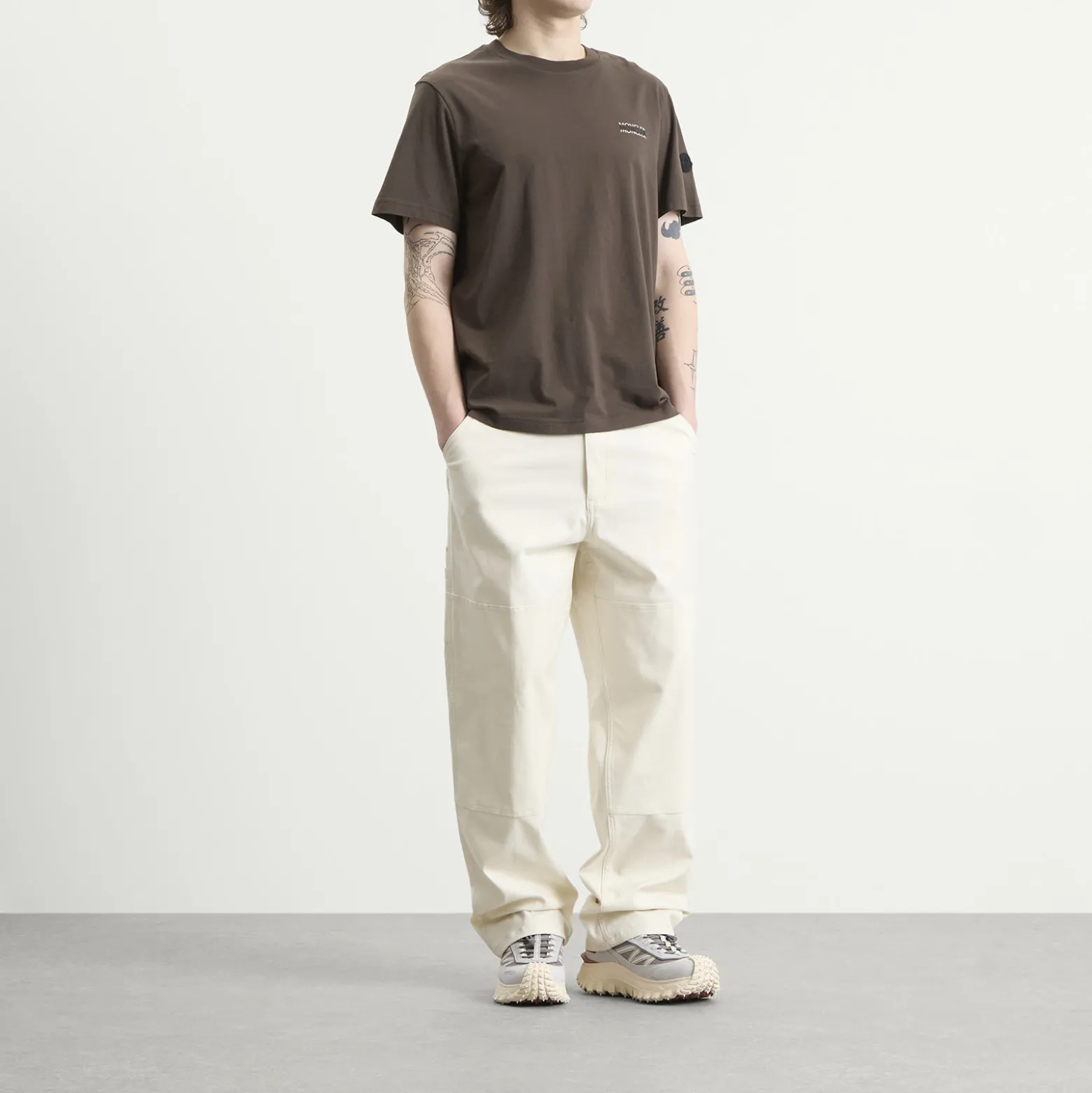 Moncler Stripe Logo Short Sleeve T-Shirt