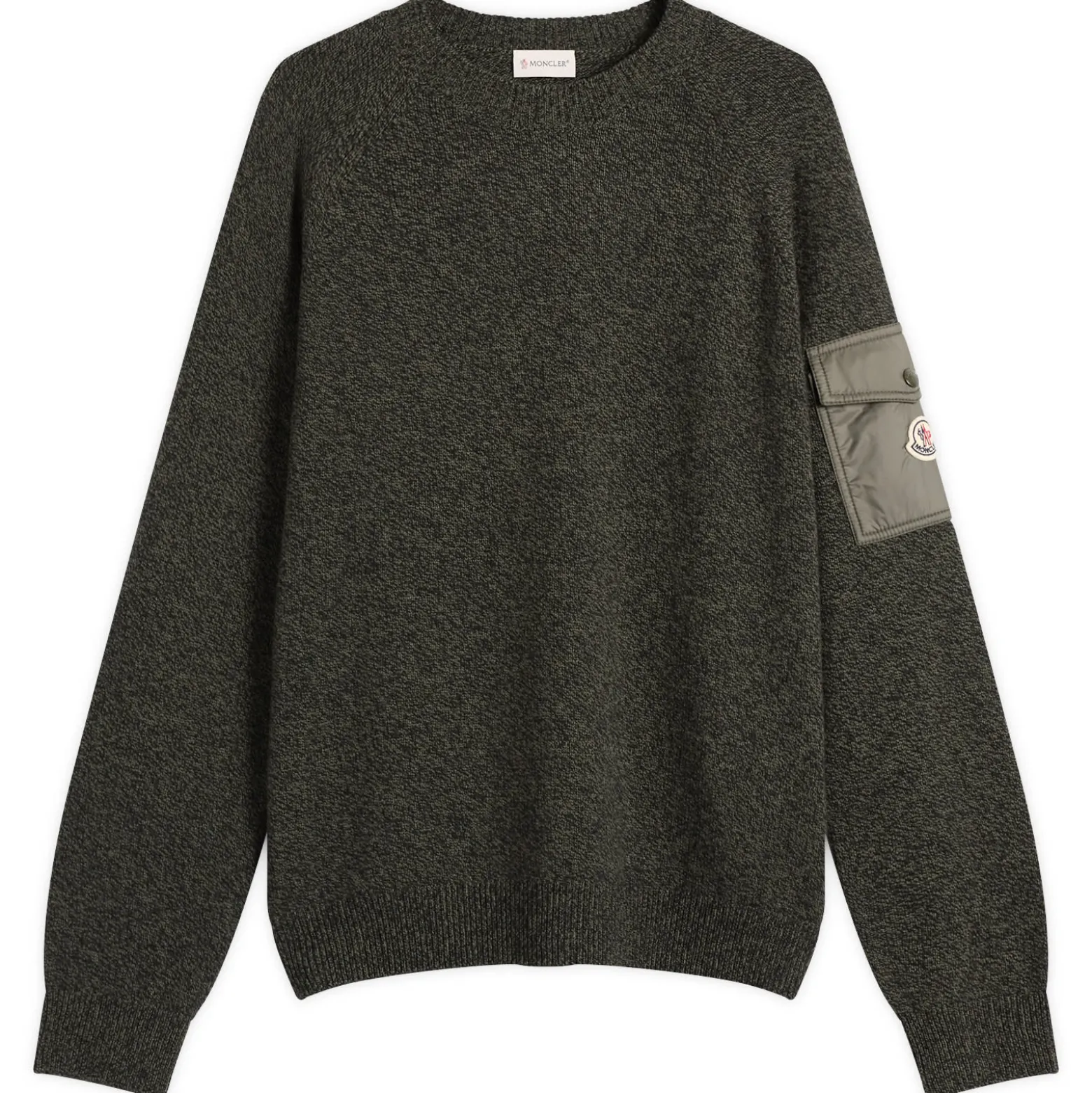Moncler Wool Cashmere Mouline Crew Neck Jumper