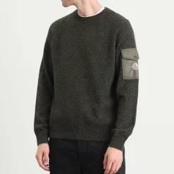 Moncler Wool Cashmere Mouline Crew Neck Jumper
