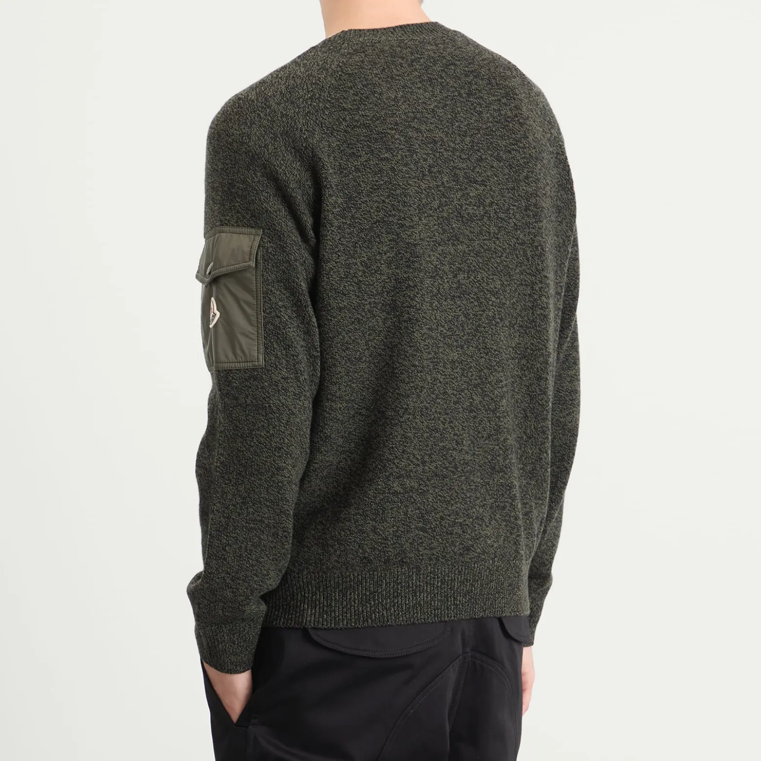 Moncler Wool Cashmere Mouline Crew Neck Jumper