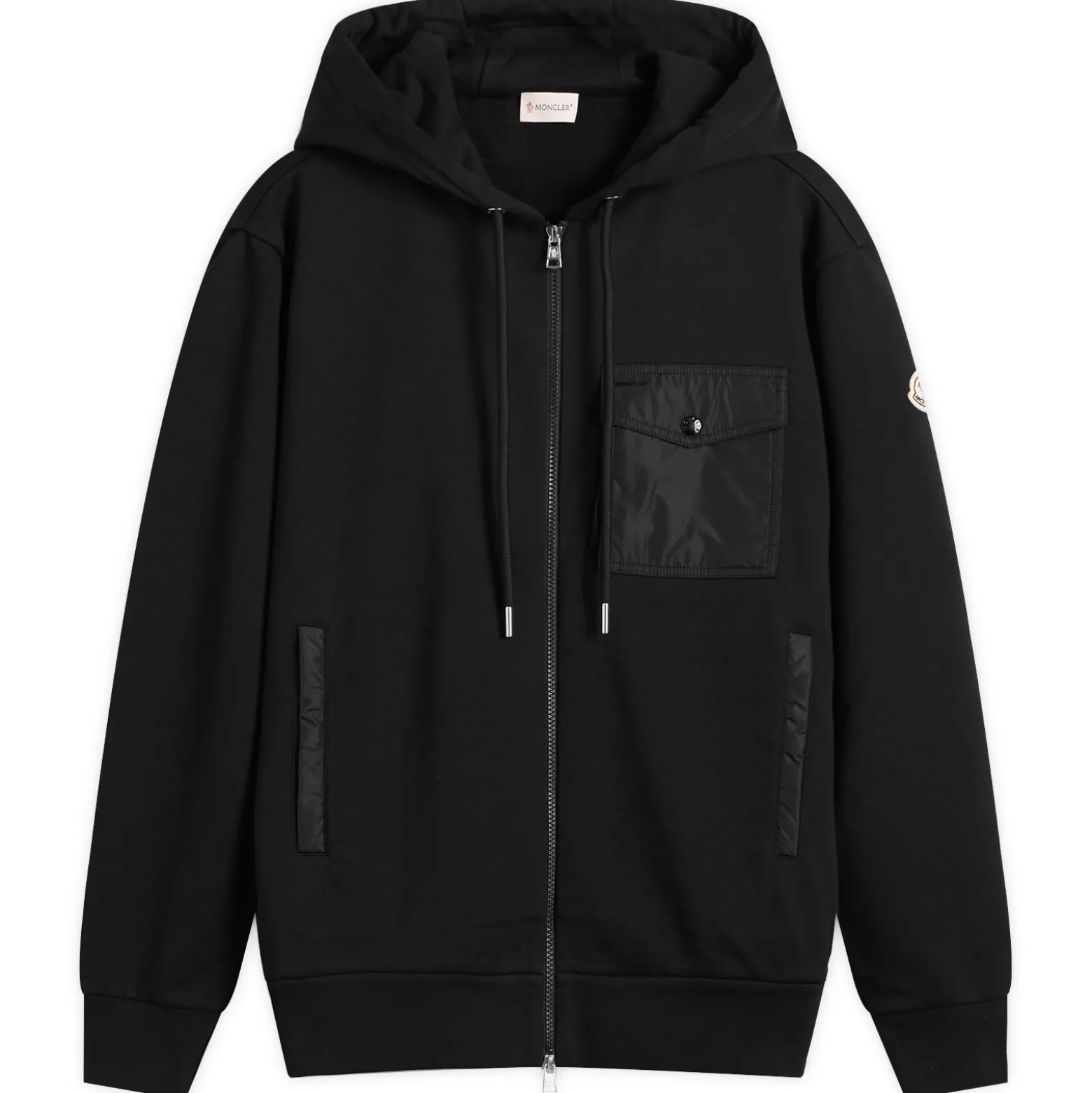 Moncler Zip Through Patch Hoodie