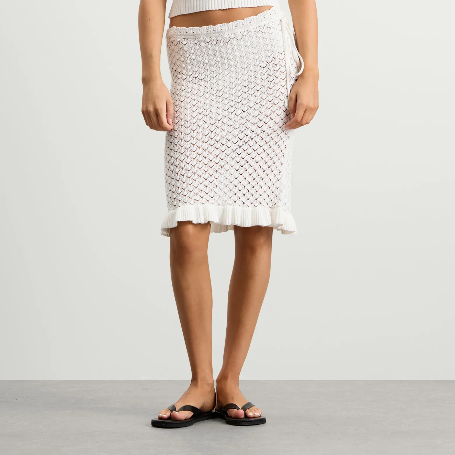 My Mum Made It Lace Knit Midi Skirt