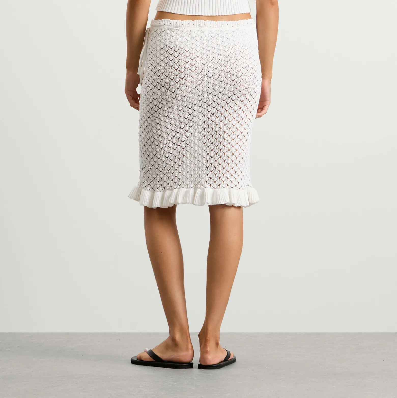 My Mum Made It Lace Knit Midi Skirt