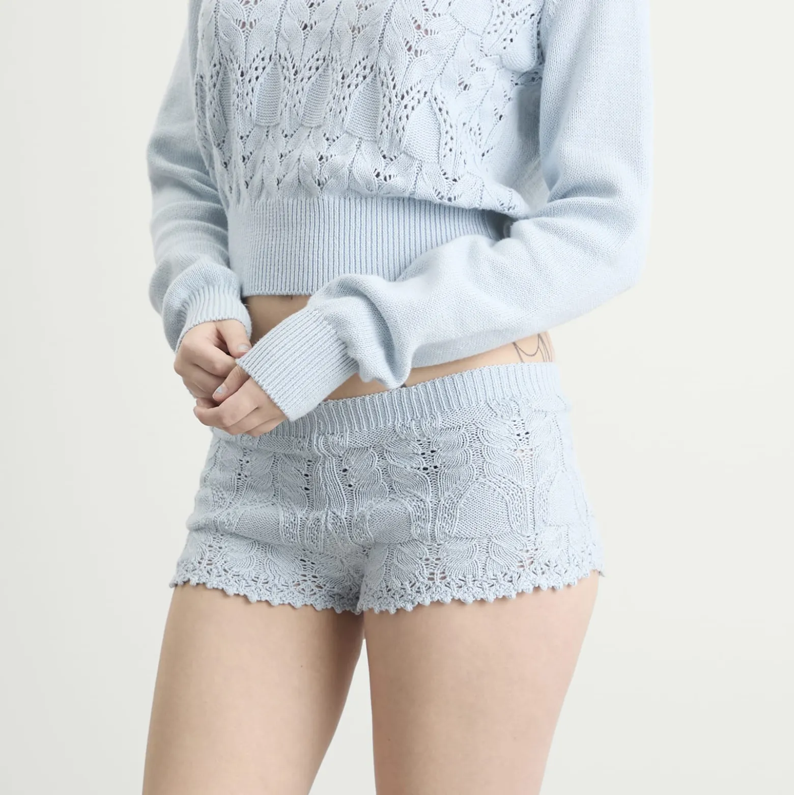 My Mum Made It Lace Knit Shorts