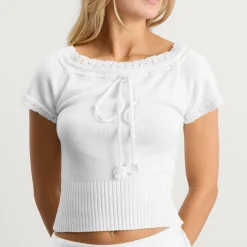 My Mum Made It Lace Knit Top
