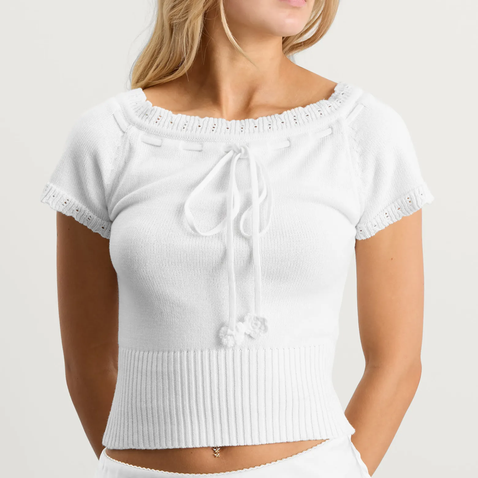My Mum Made It Lace Knit Top
