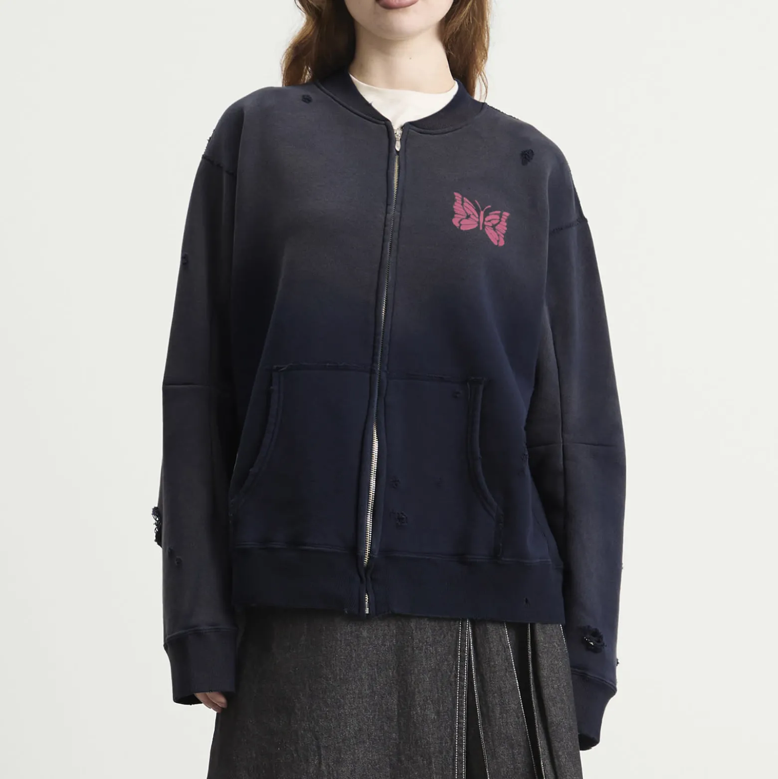 Needles Deconstructed Zipped Sweat