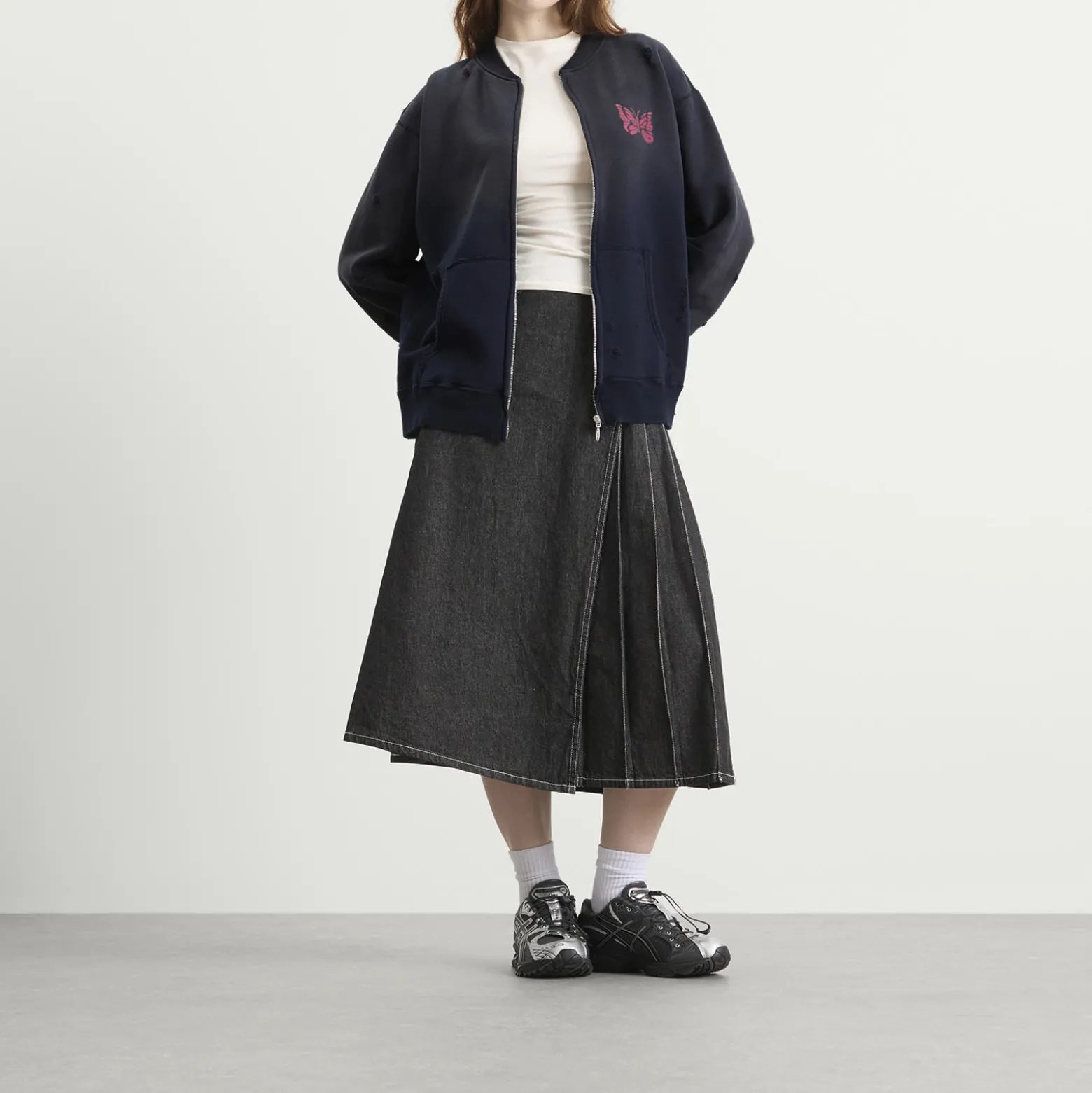 Needles Deconstructed Zipped Sweat