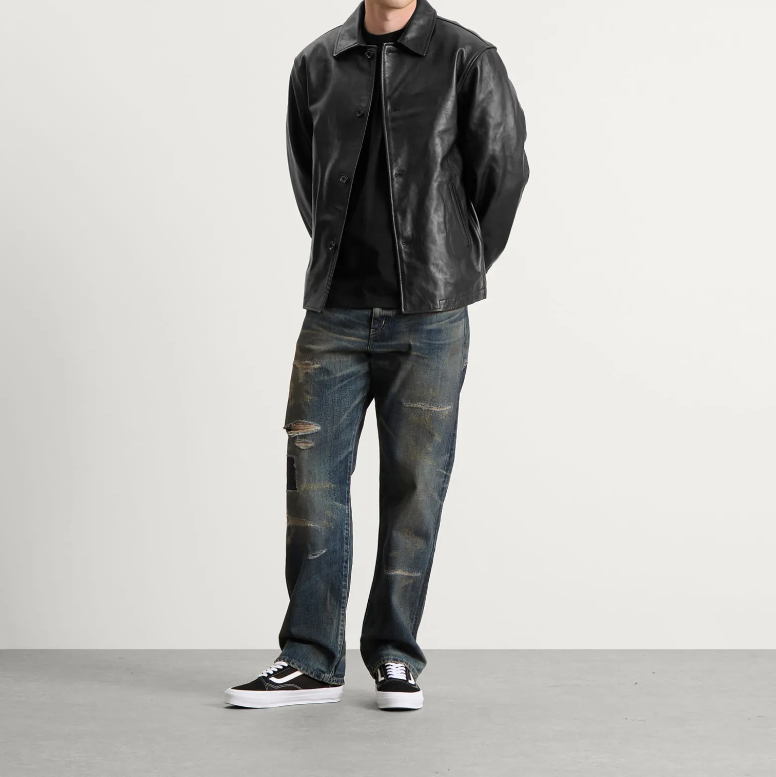 Neighborhood Leather Car Coat