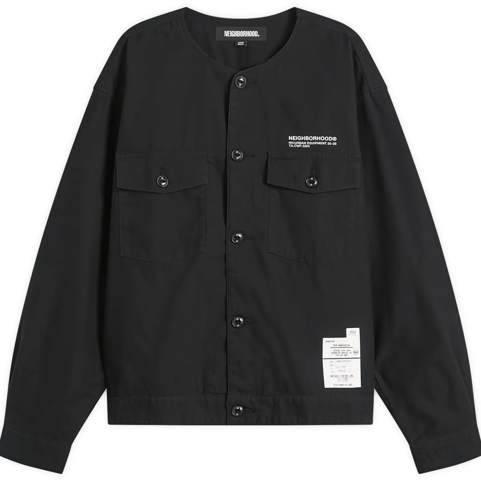 Neighborhood No Collar Shirt
