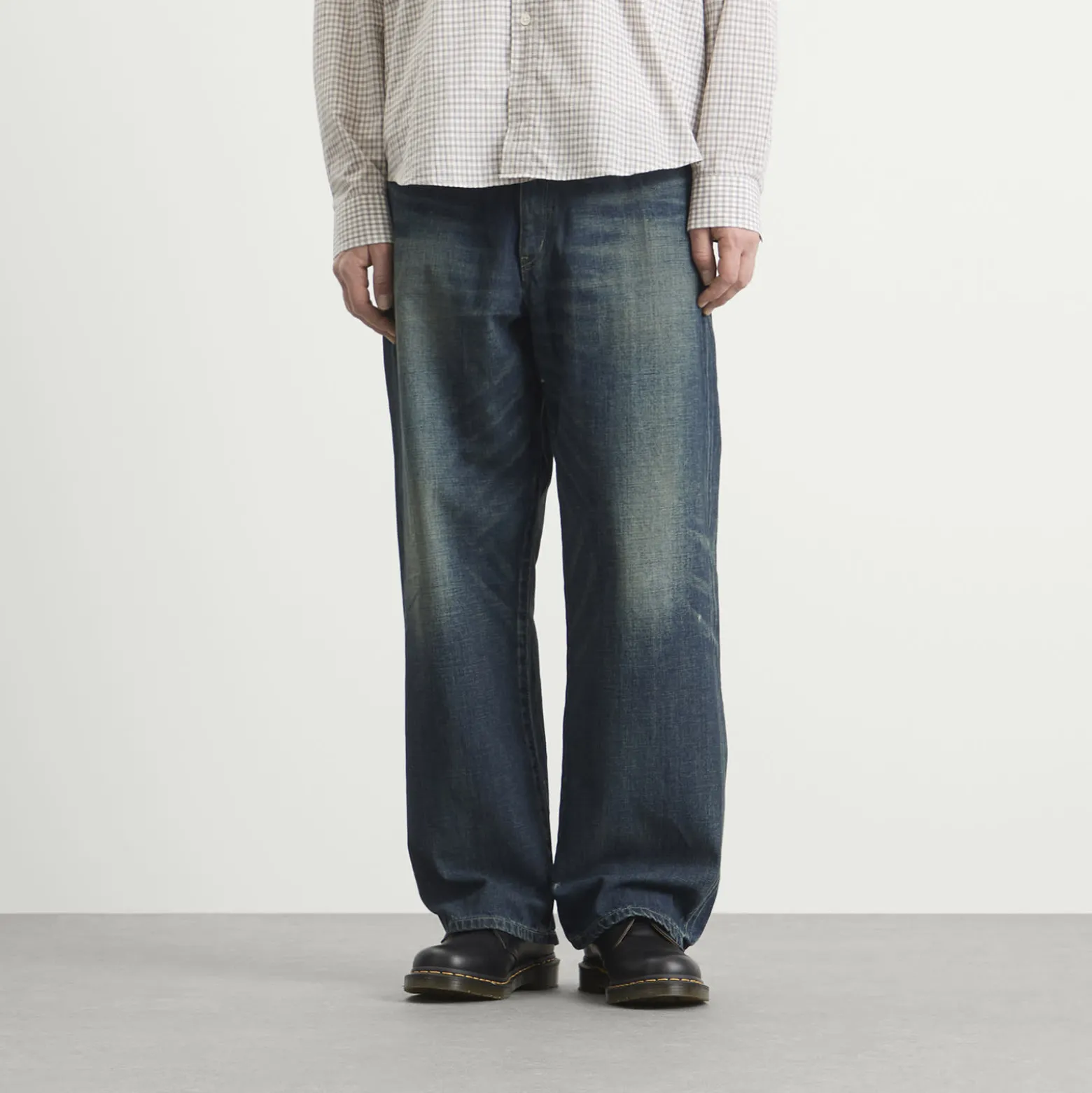 Neighborhood Washed Denim DP Wide Jeans