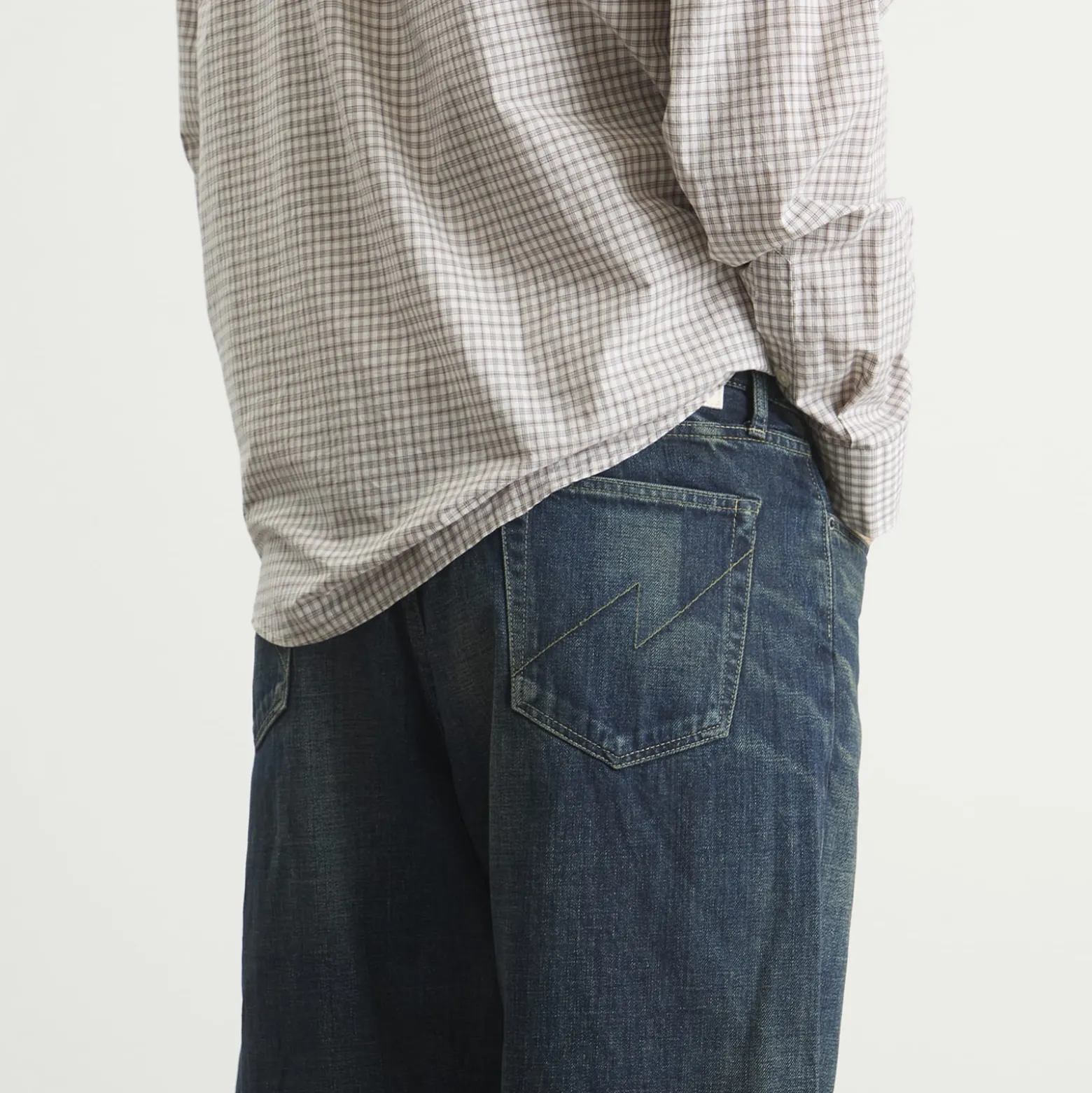 Neighborhood Washed Denim DP Wide Jeans