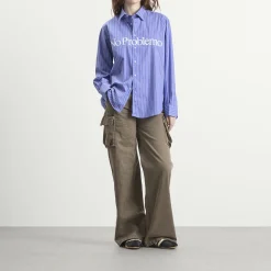 No Problemo Logo Stripe Poplin Shirt