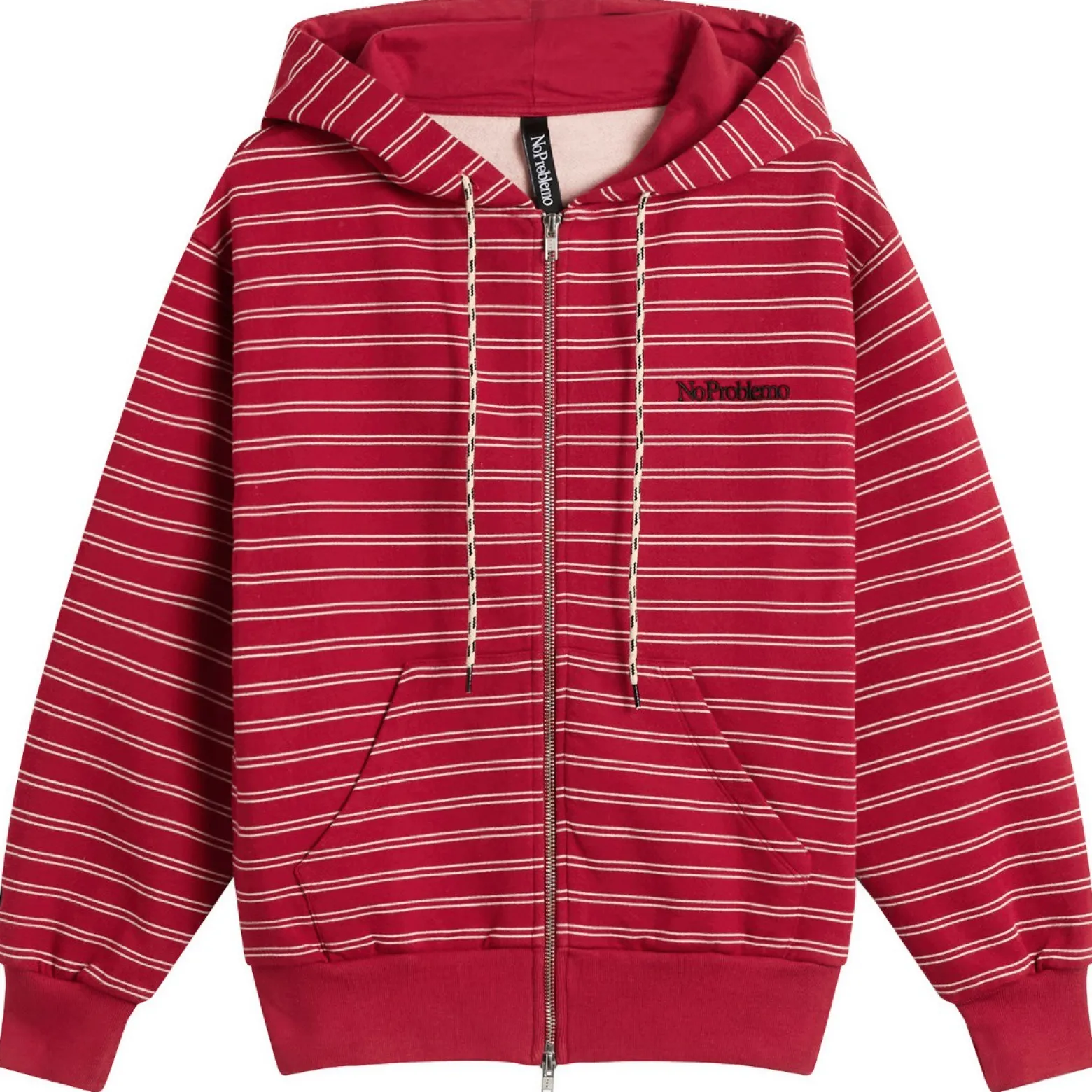 No Problemo Mini Problemo Stripe Zip Hoodie