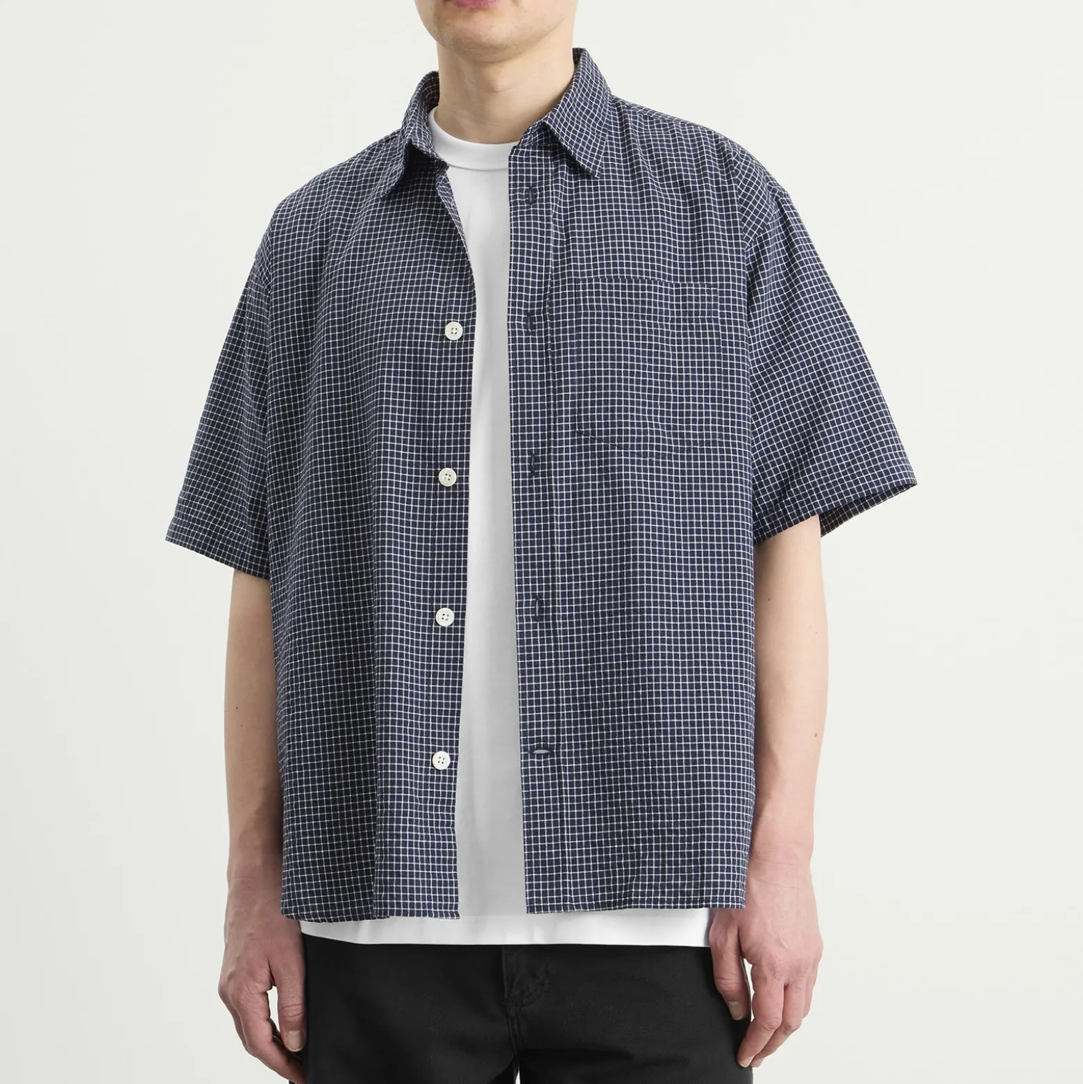 Norse Projects Espevik Oversized Check Short Sleeve Shirt