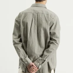 Norse Projects Falster Oversized Textured Stripe Shirt