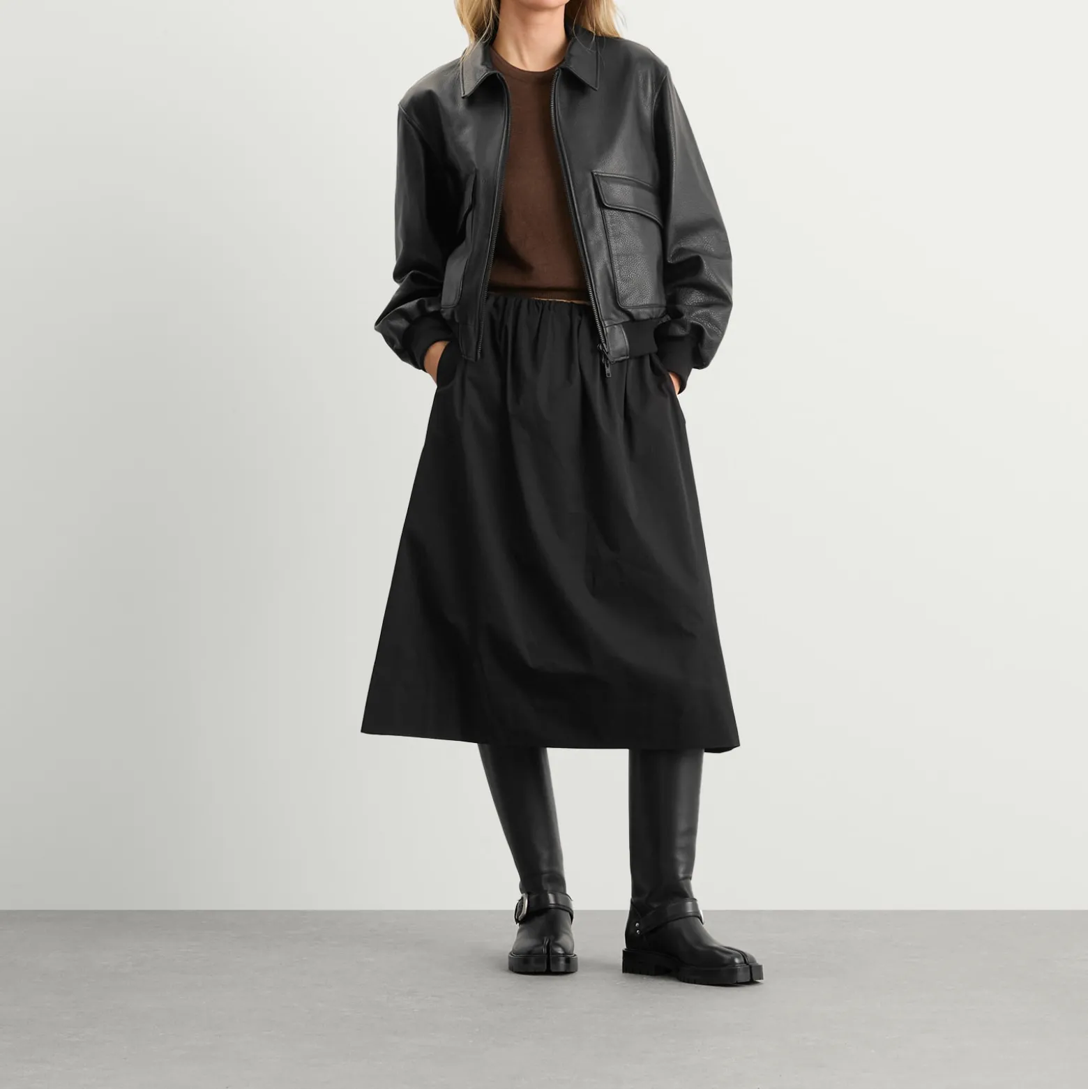Nothing Written Classic Leather Flight Jacket