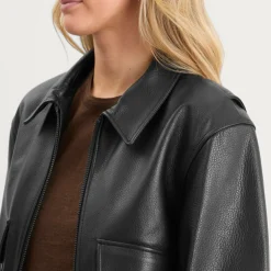 Nothing Written Classic Leather Flight Jacket