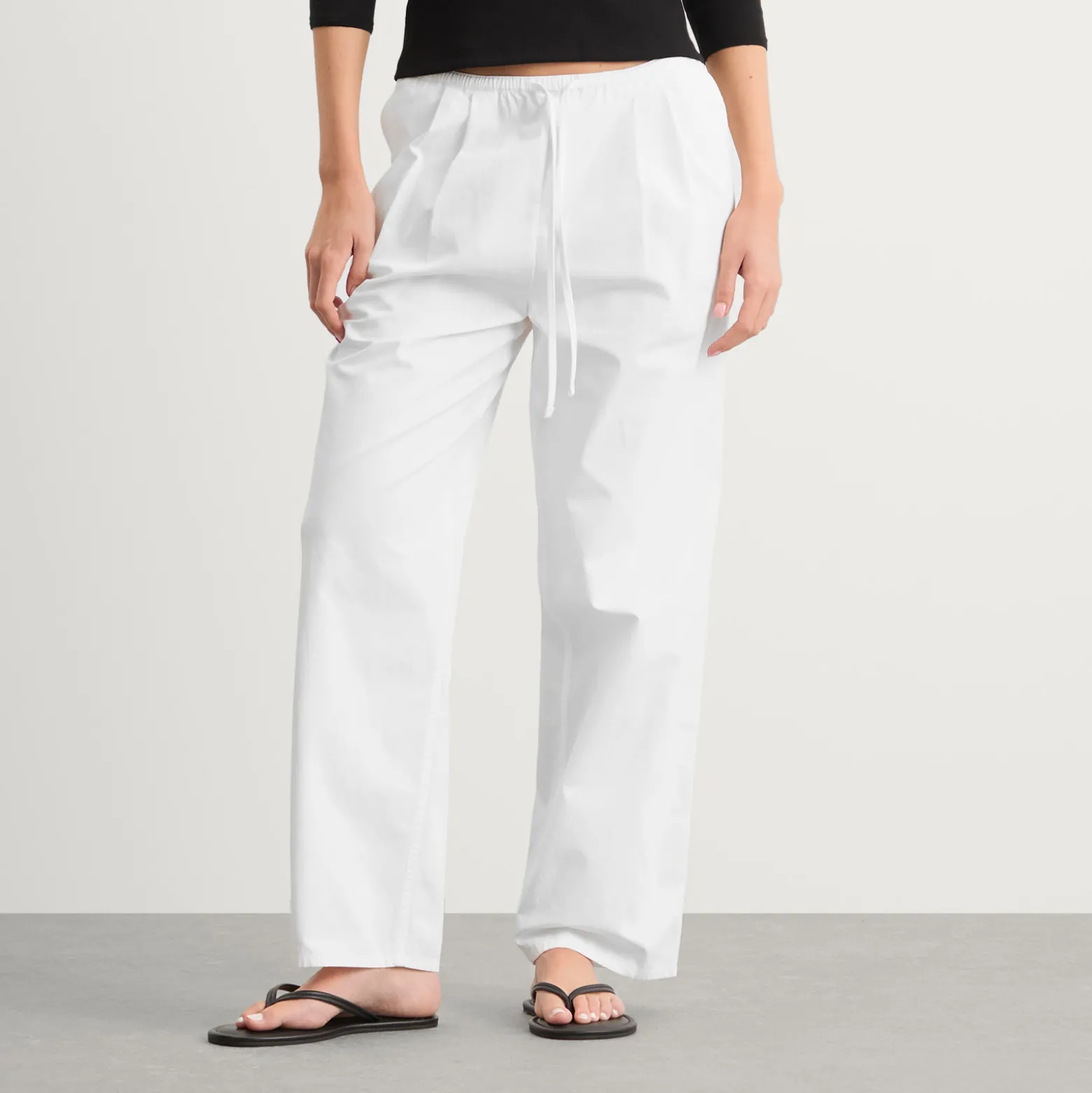 Nothing Written Lazy Cotton Drawstring Pants