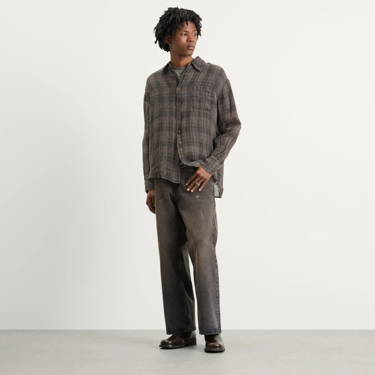 Our Legacy Check Linen Above Shirt