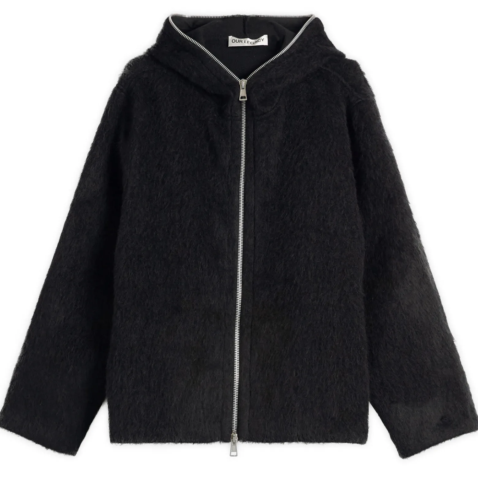 Our Legacy Hairy Wool Full Zip Hooded Jacket