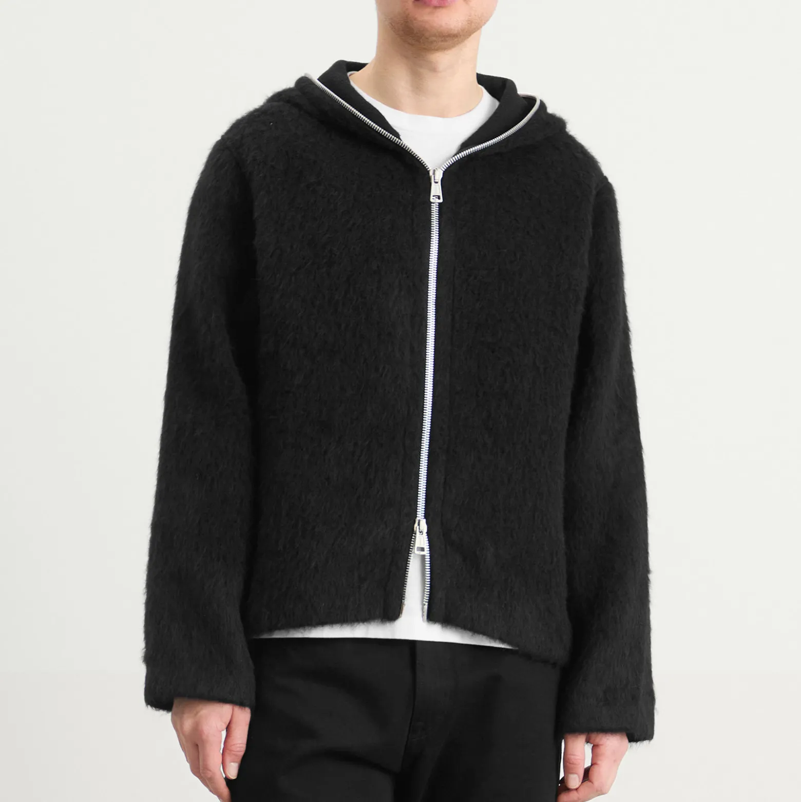 Our Legacy Hairy Wool Full Zip Hooded Jacket
