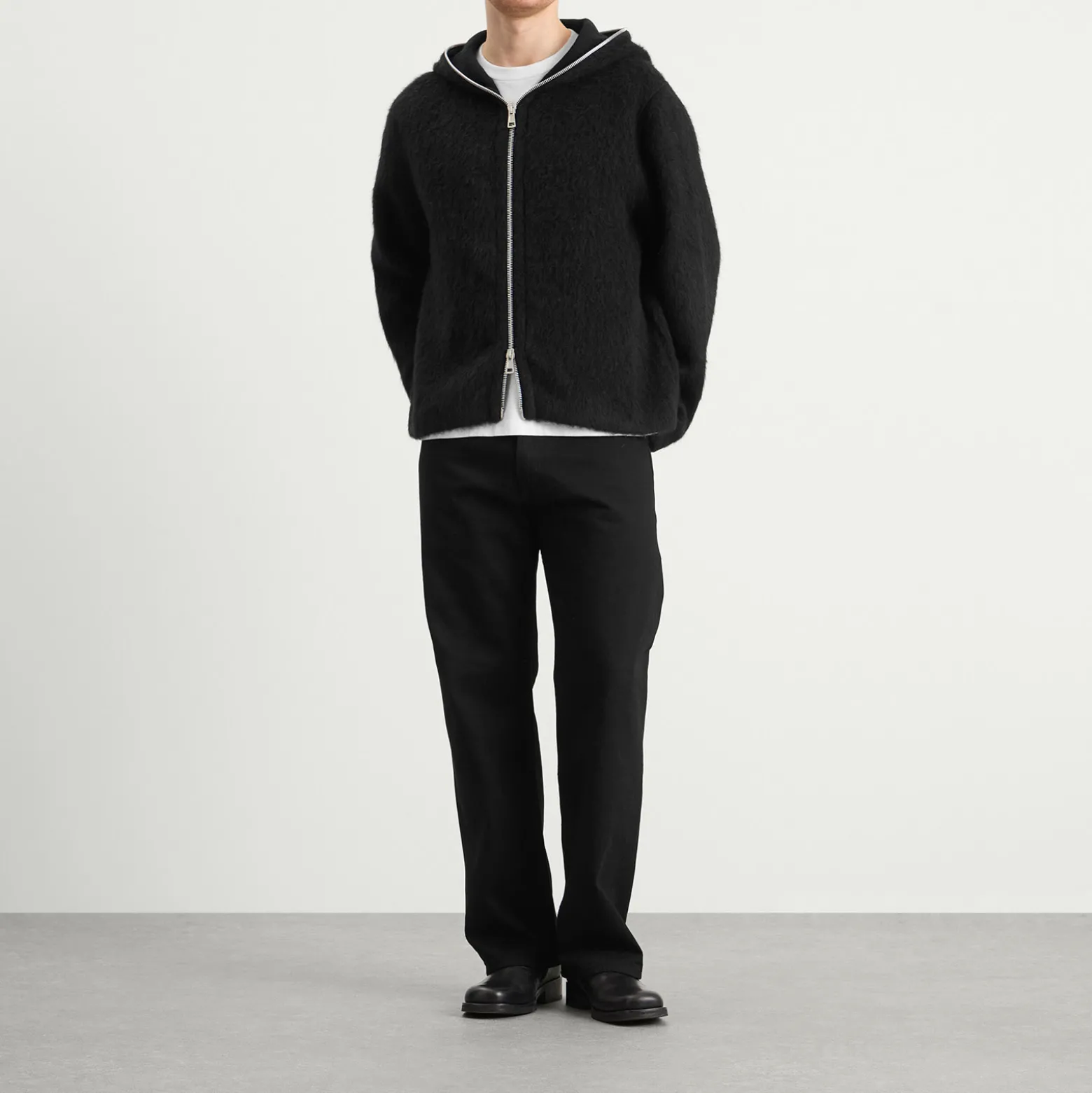 Our Legacy Hairy Wool Full Zip Hooded Jacket