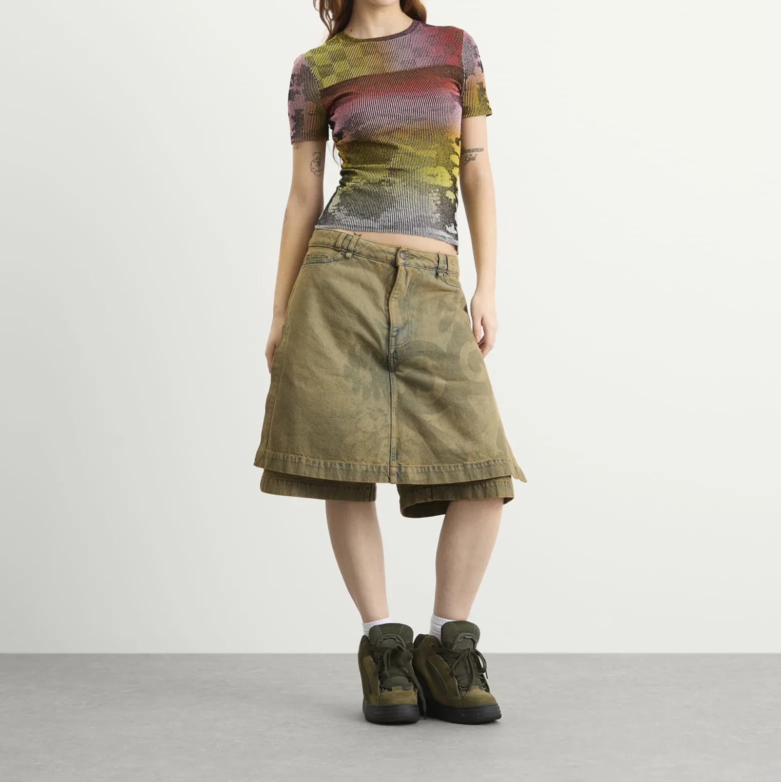 Paolina Russo Denim Skort