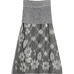 Paolina Russo Illusion Knit Maxi Skirt