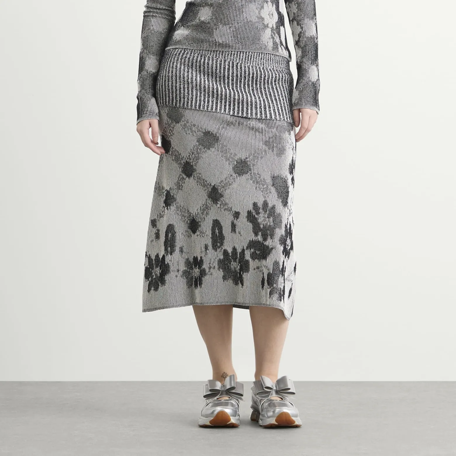 Paolina Russo Illusion Knit Maxi Skirt