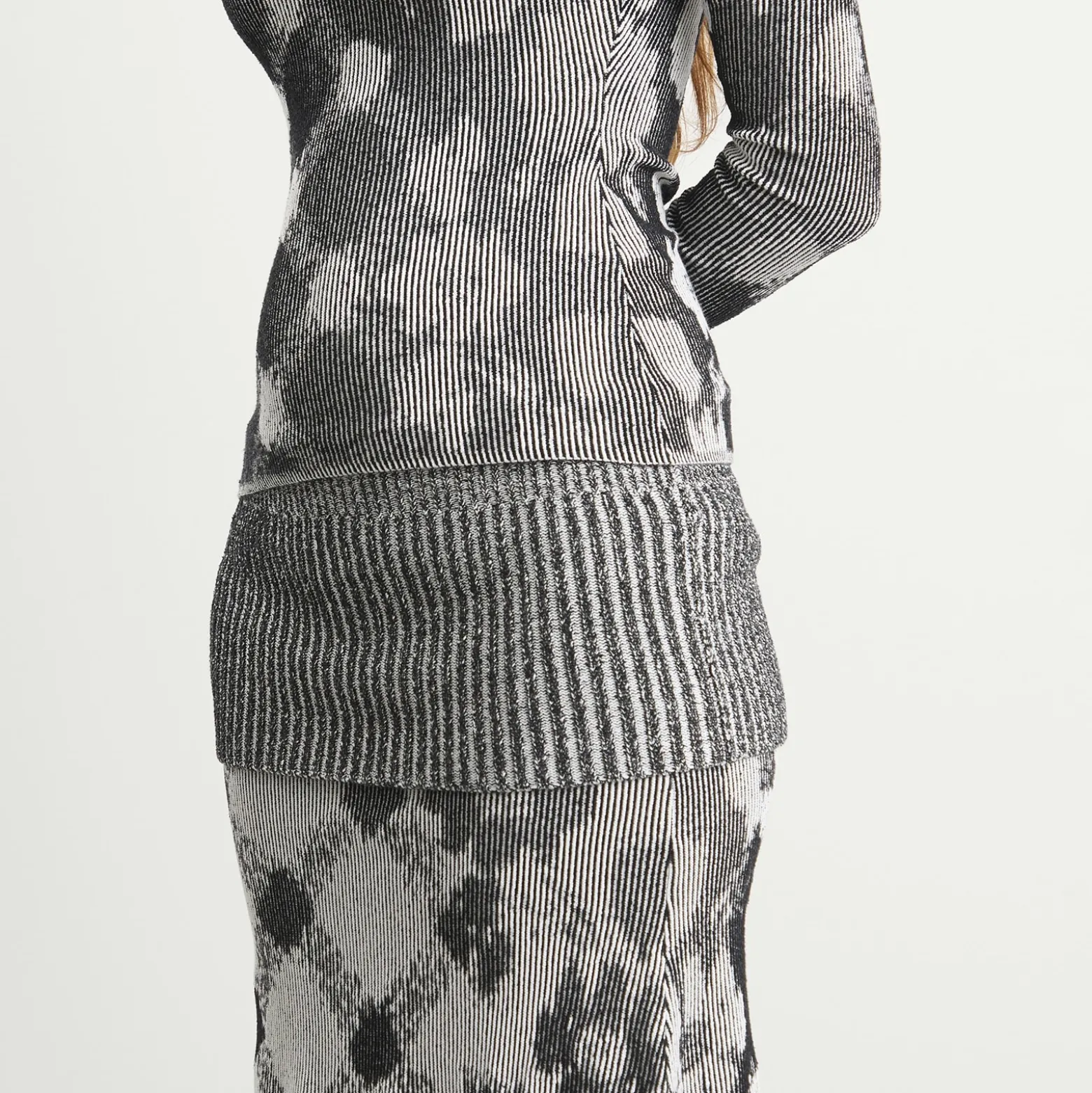 Paolina Russo Illusion Knit Maxi Skirt