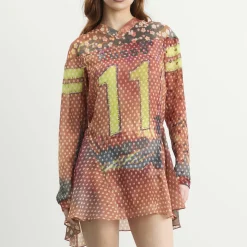 Paolina Russo Long Sleeve Short Dress