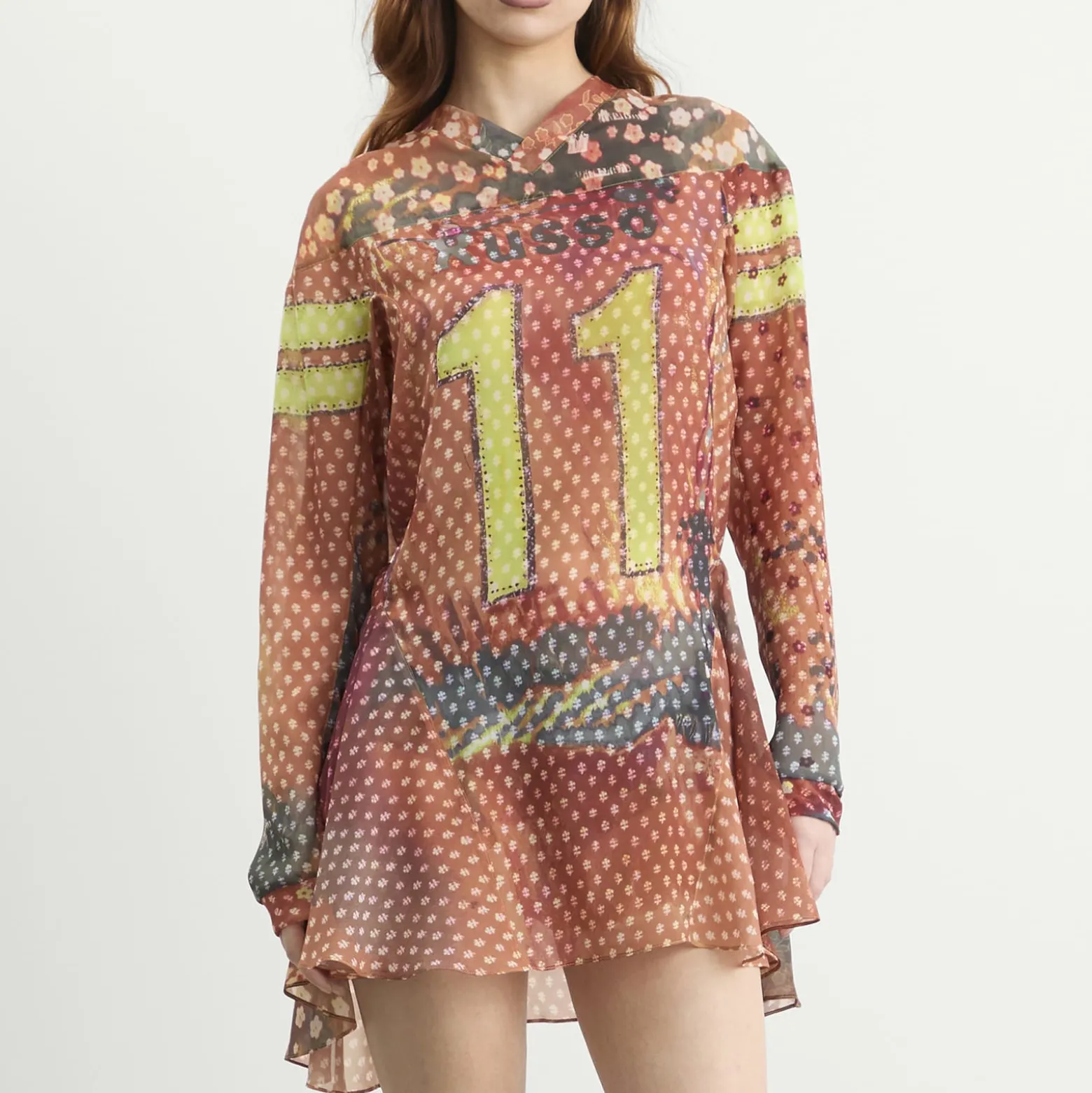 Paolina Russo Long Sleeve Short Dress