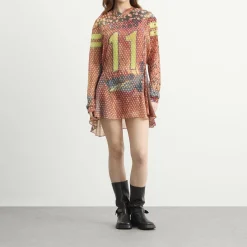 Paolina Russo Long Sleeve Short Dress