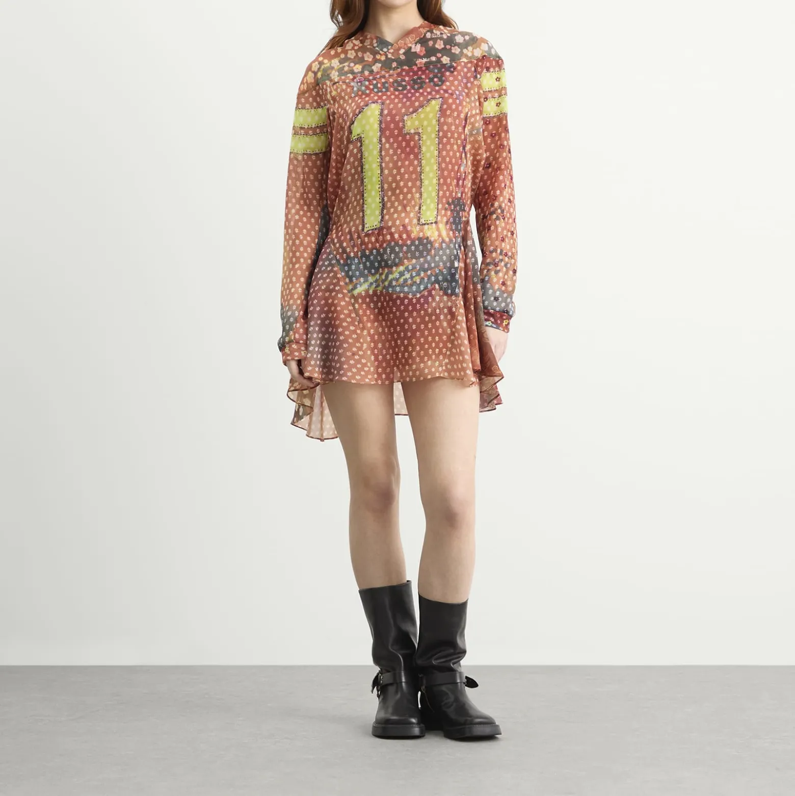 Paolina Russo Long Sleeve Short Dress
