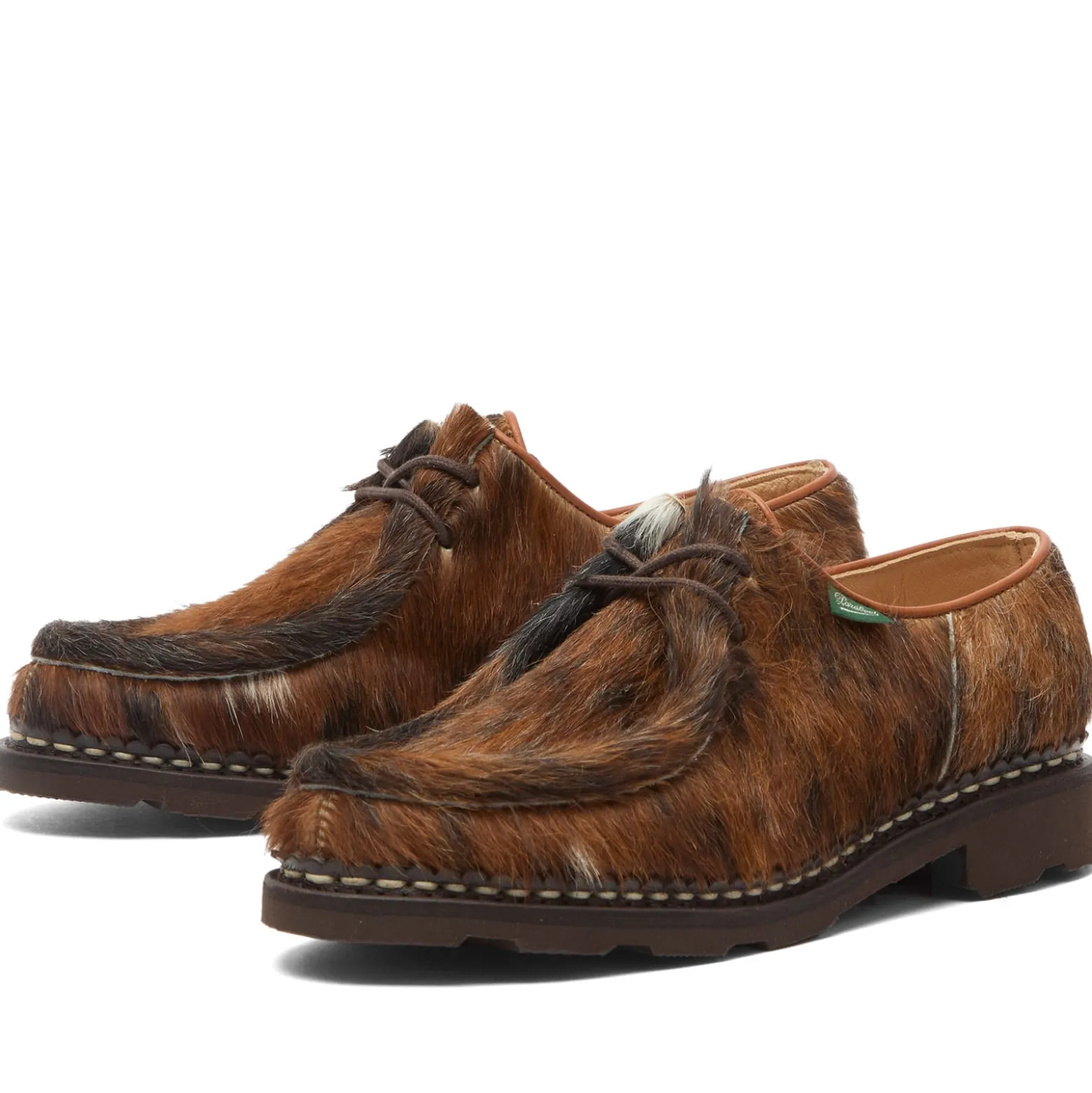 Paraboot Michael Cow Hair Leather Lace Up Derby Shoe