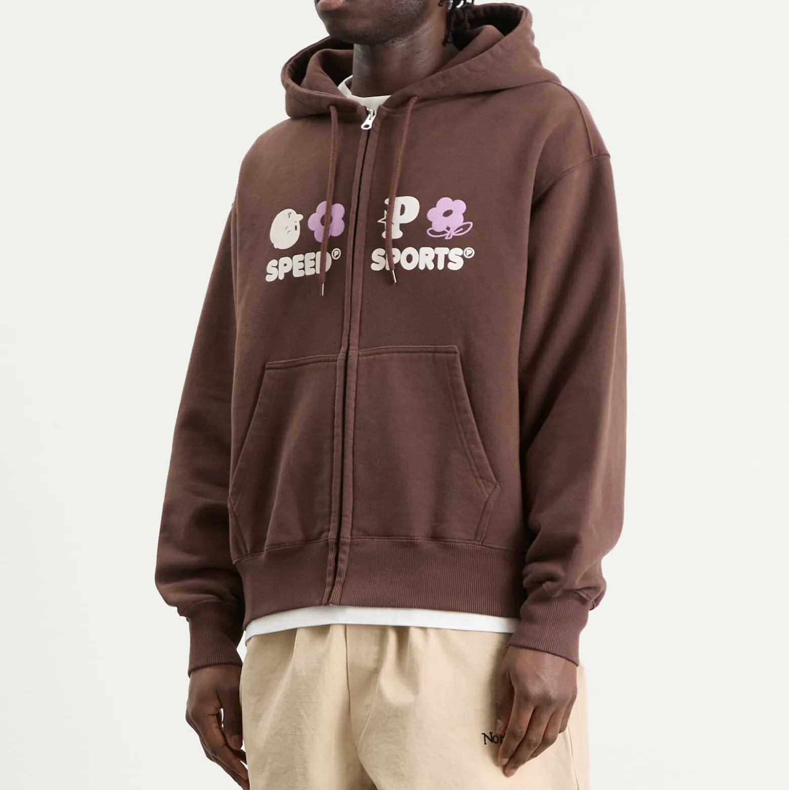 Pawa Speed Sports Multi Monogram Zip Hoodie