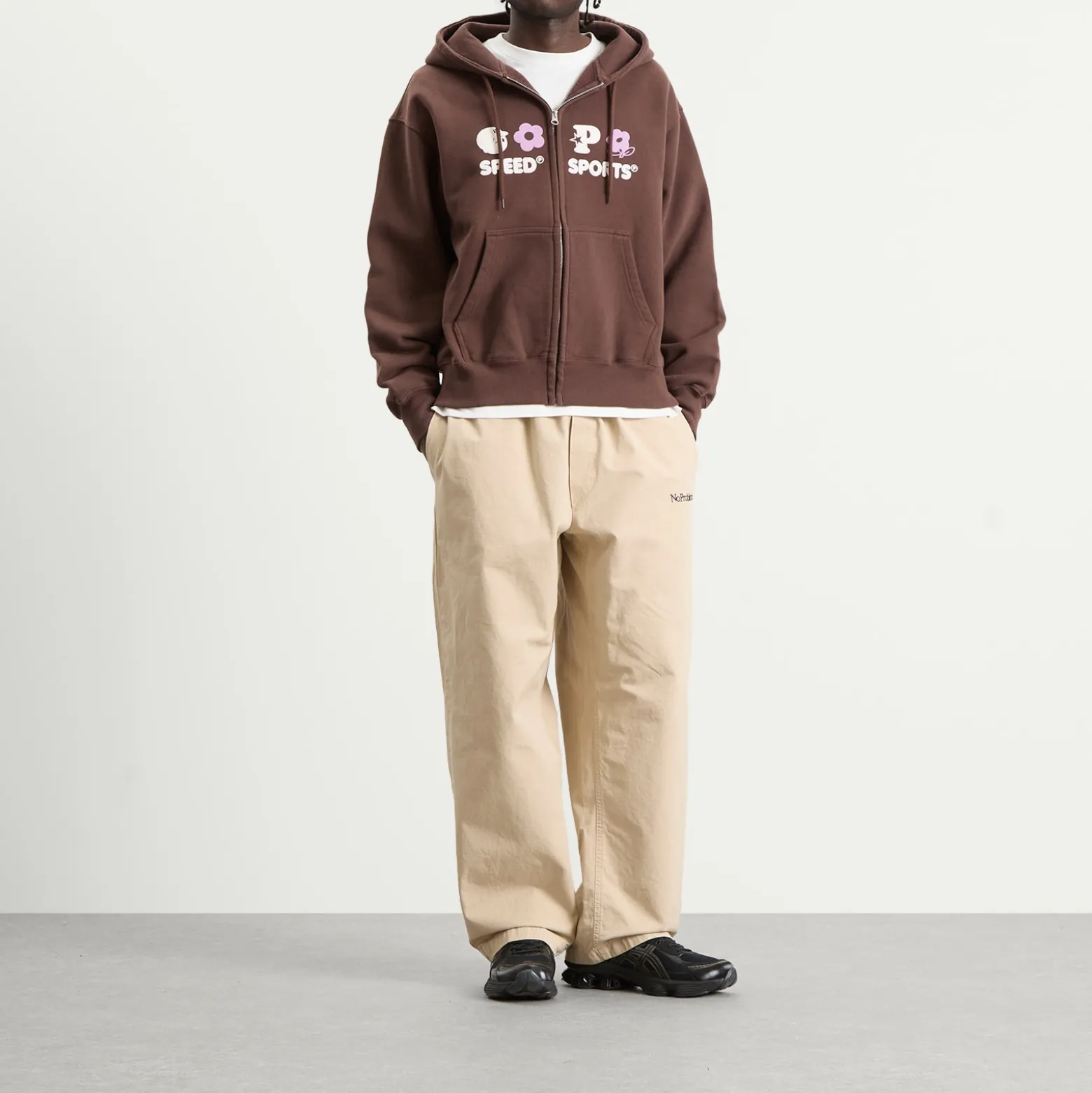 Pawa Speed Sports Multi Monogram Zip Hoodie