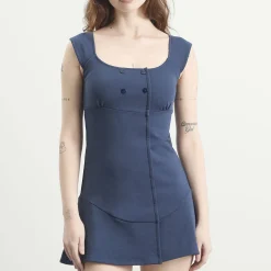 Peachy Den Joni Button Dress