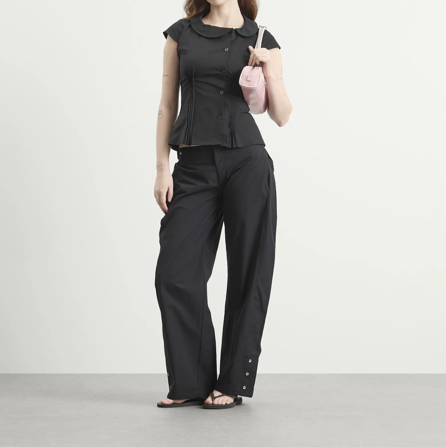 Peachy Den Missy Asymmetric Blouse