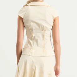 Peachy Den Missy Asymmetric Stretch Blouse Presented by END.