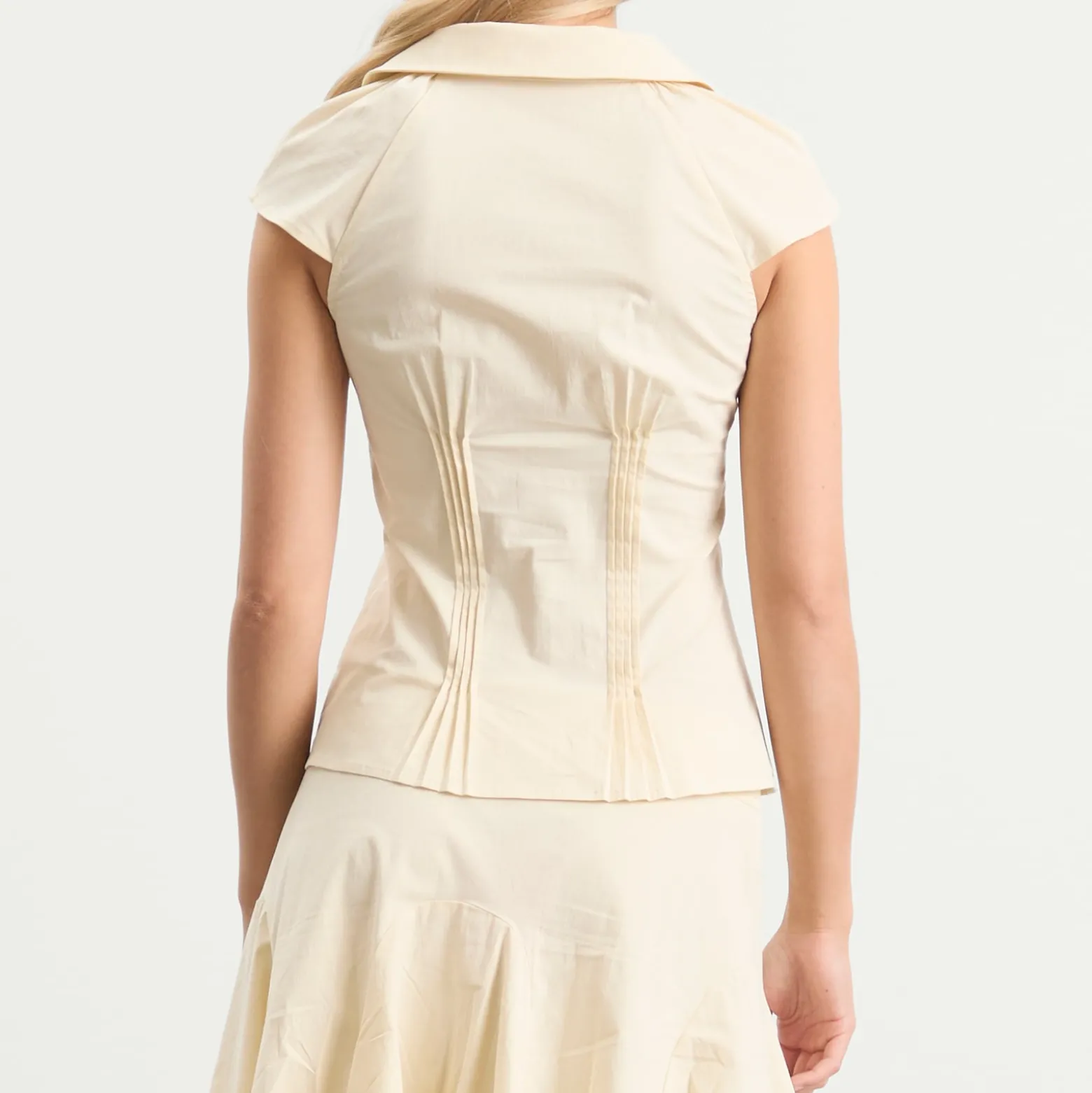 Peachy Den Missy Asymmetric Stretch Blouse Presented by END.