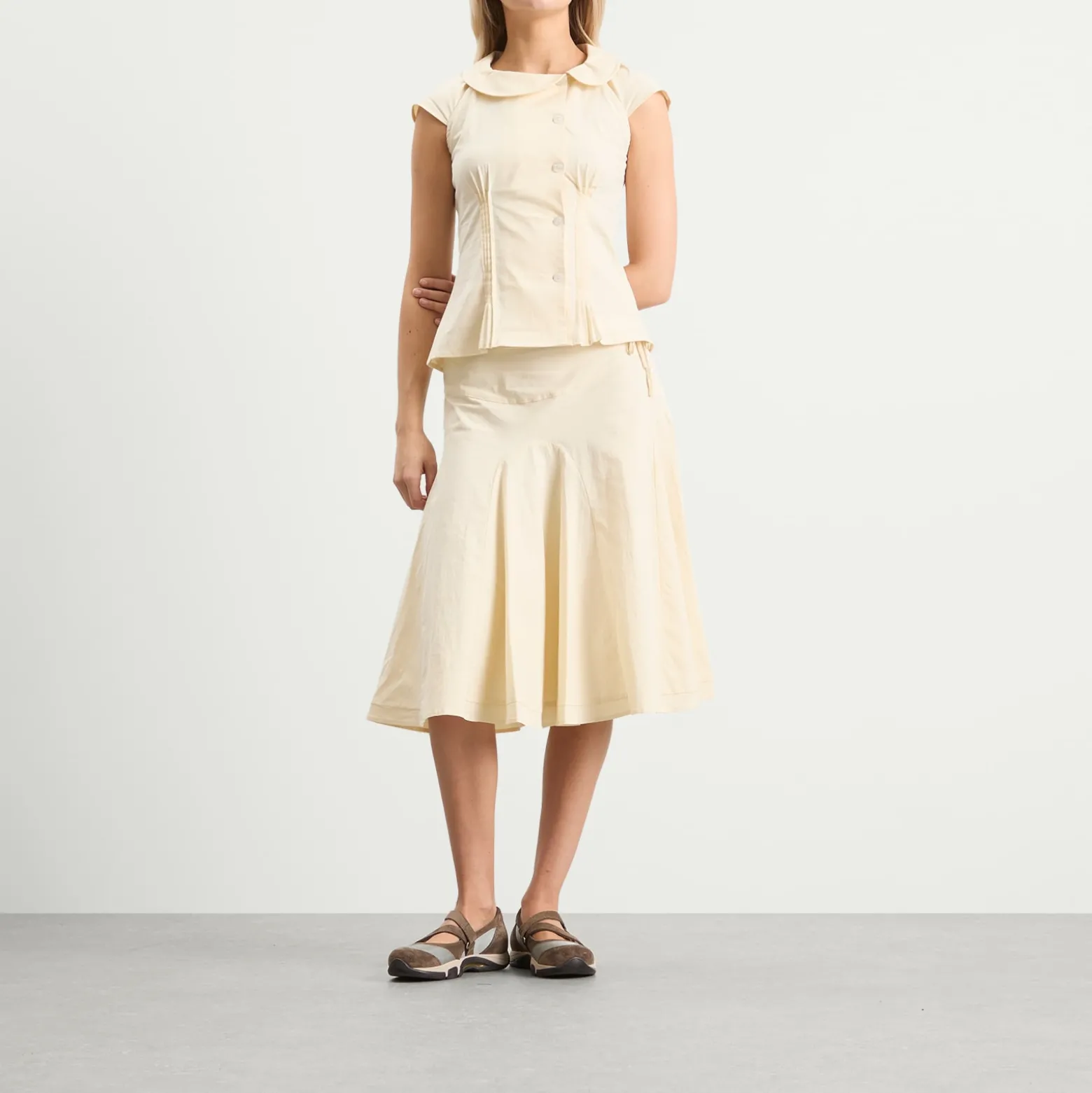 Peachy Den Missy Asymmetric Stretch Blouse Presented by END.