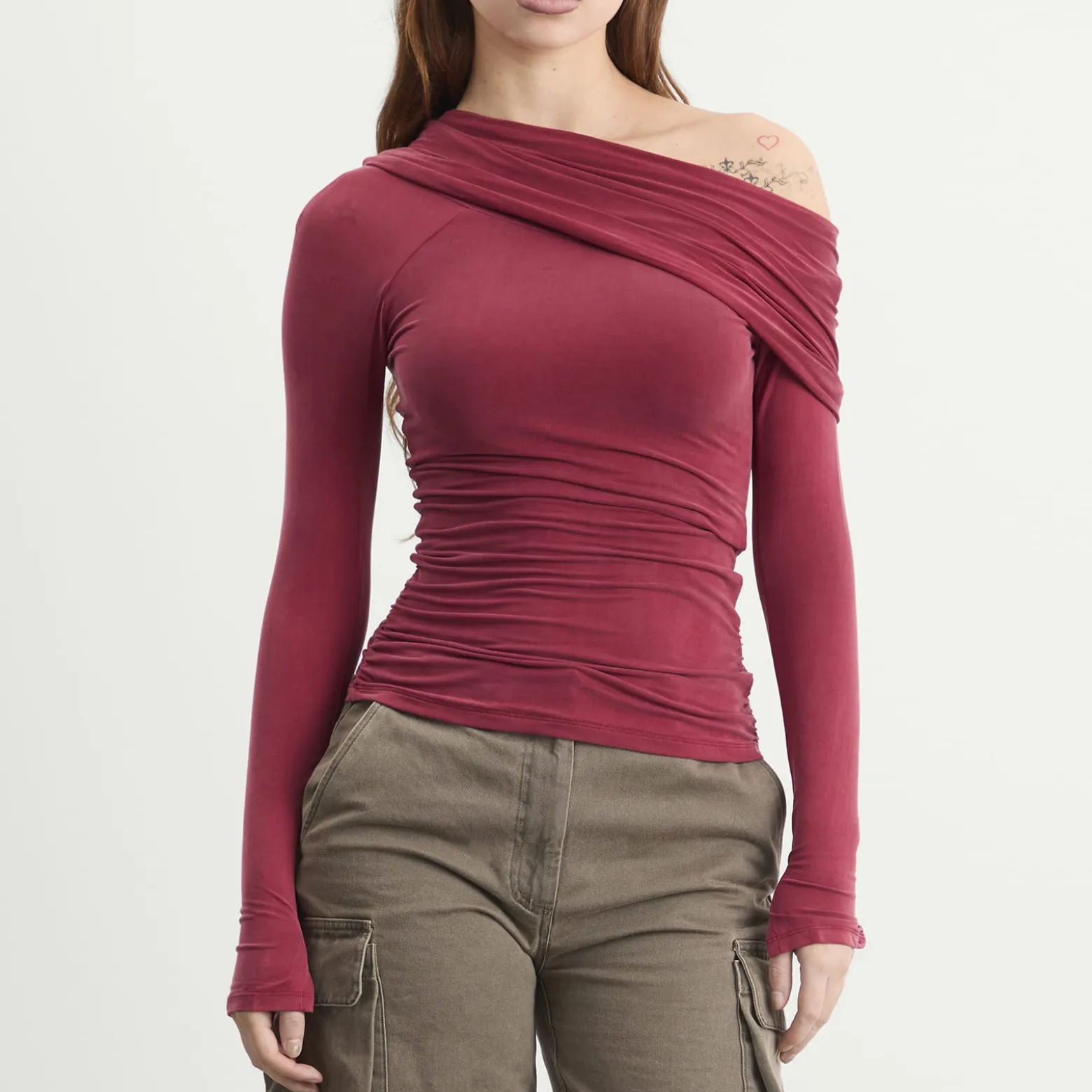 Peachy Den The Kylie Cold Shoulder Top