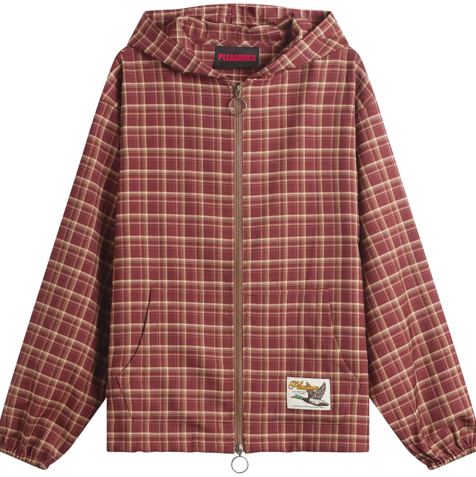 Pleasures Mallard Plaid Zip Hoodie