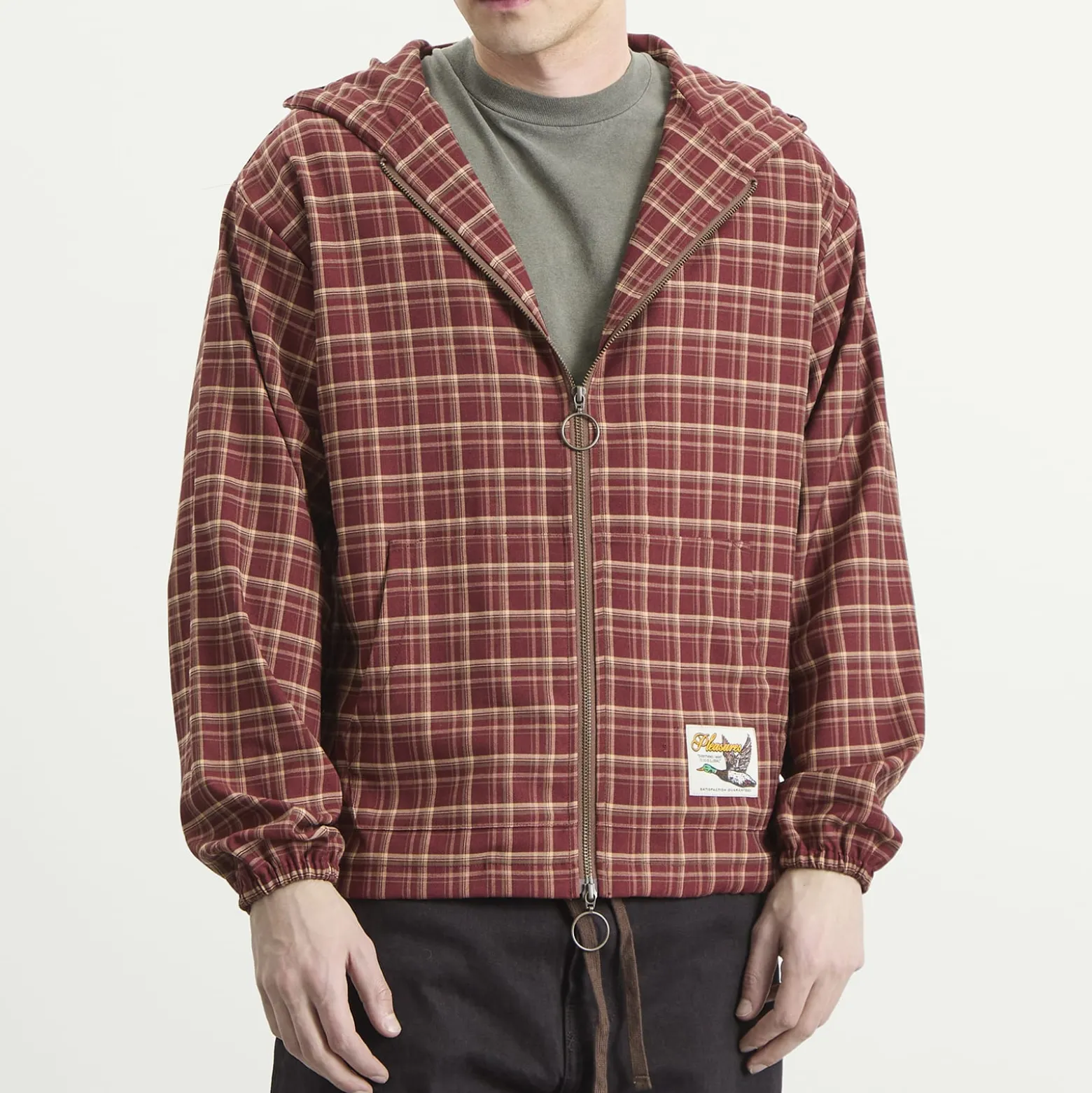 Pleasures Mallard Plaid Zip Hoodie